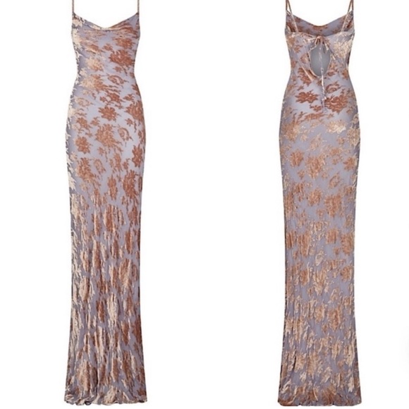 Rat & Boa ‘Athena’ Silk Floral Maxi Dress Purple - Picture 2 of 15